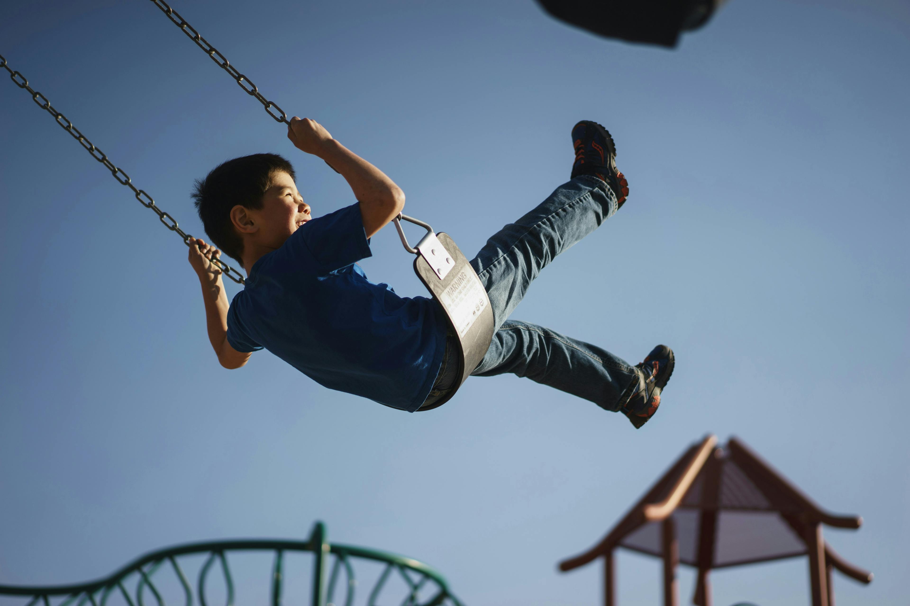 Boy on swing