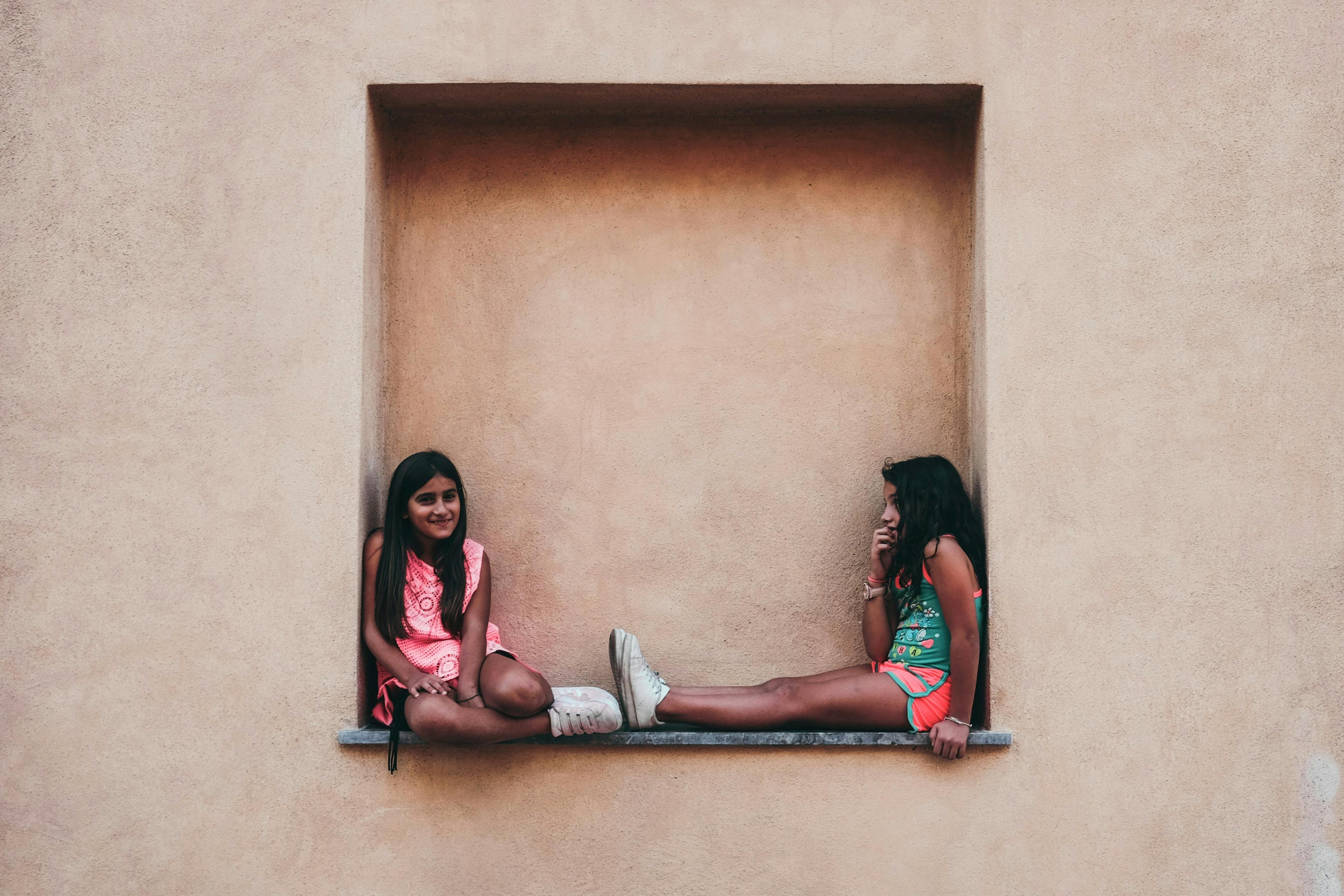 Girls in window