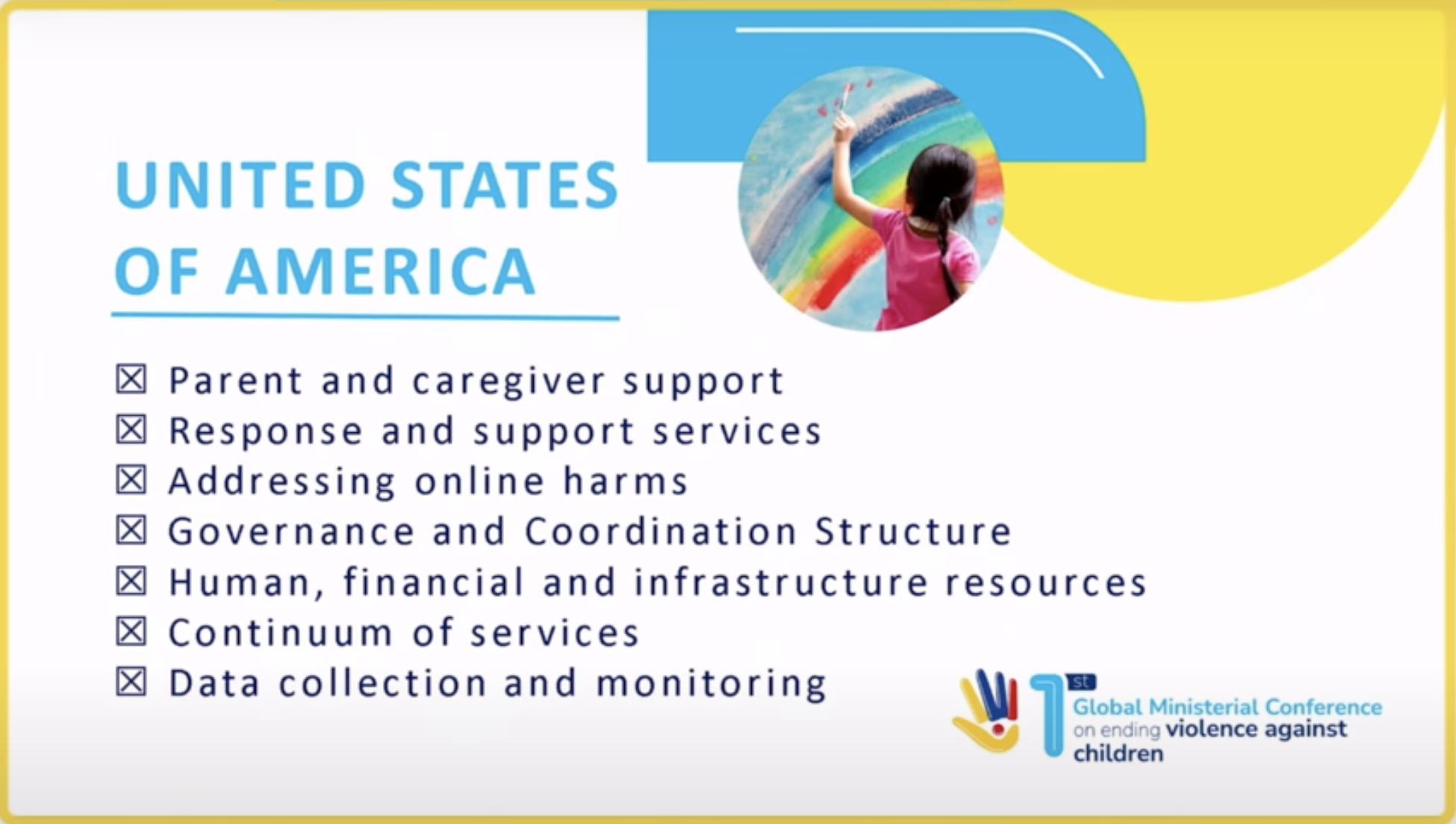 Usa ministerial pledges